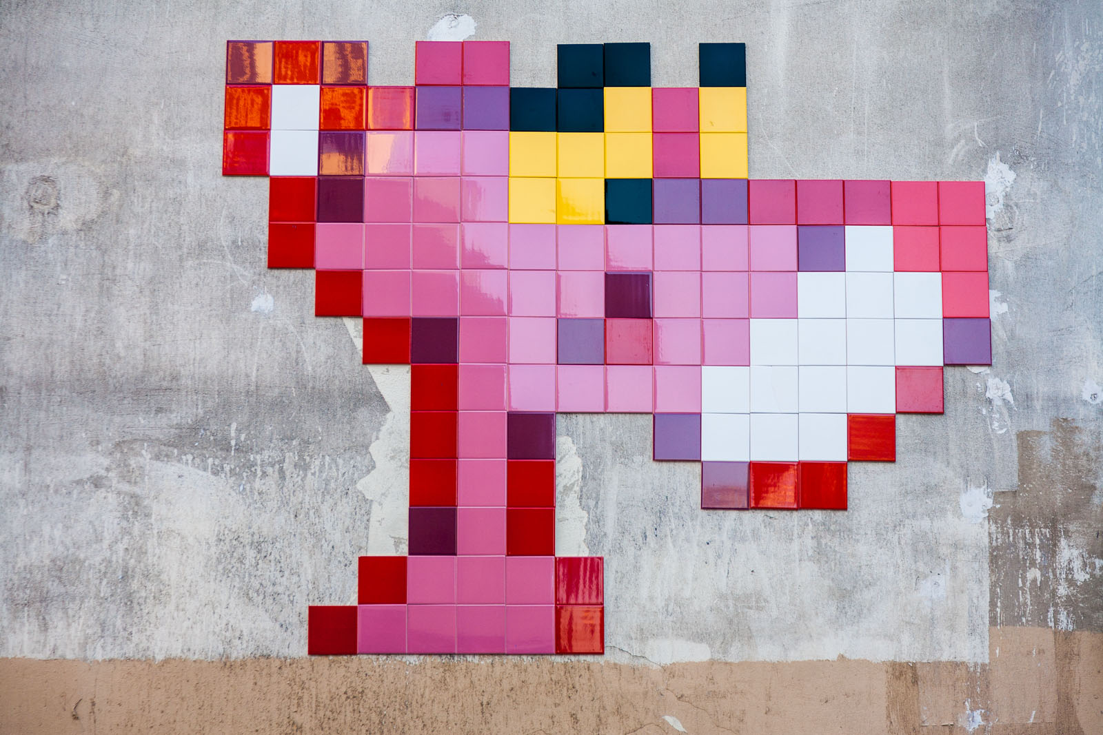 Pink panther by Invader - Février 2013