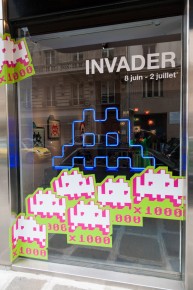 Invader 1000 - Galerie Le Feuvre - Parallèlement à l'expo de La Générale, Invader expose ses alias à la Galerie Le Feuvre, 164 rue du Faubourg Saint-Honoré 08è