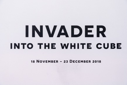 "Into the white cube" exposition de Invader à la galerie Over The Influence - Los Angeles - du 18 novembre au 22 décembre 2018