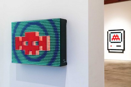 "Into the white cube" exposition de Invader à la galerie Over The Influence - Los Angeles - du 18 novembre au 22 décembre 2018