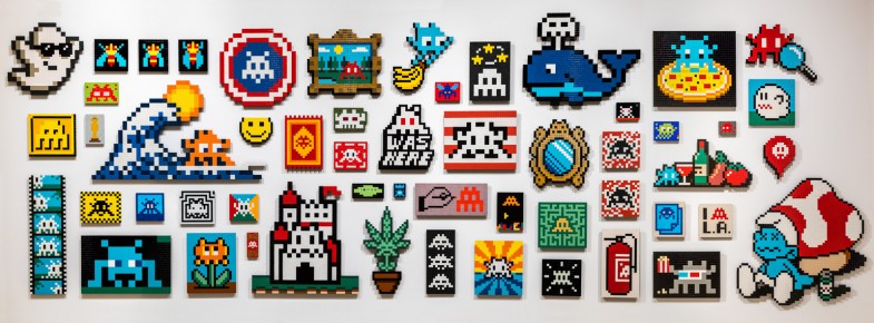 "Into the white cube" exposition de Invader à la galerie Over The Influence - Los Angeles - du 18 novembre au 22 décembre 2018