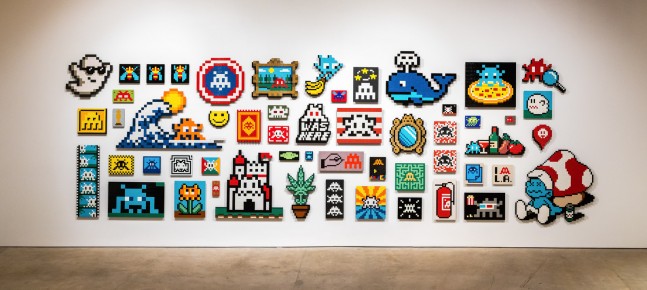 "Into the white cube" exposition de Invader à la galerie Over The Influence - Los Angeles - du 18 novembre au 22 décembre 2018