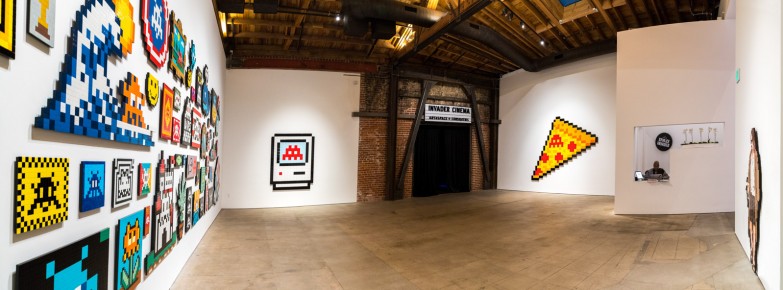 "Into the white cube" exposition de Invader à la galerie Over The Influence - Los Angeles - du 18 novembre au 22 décembre 2018