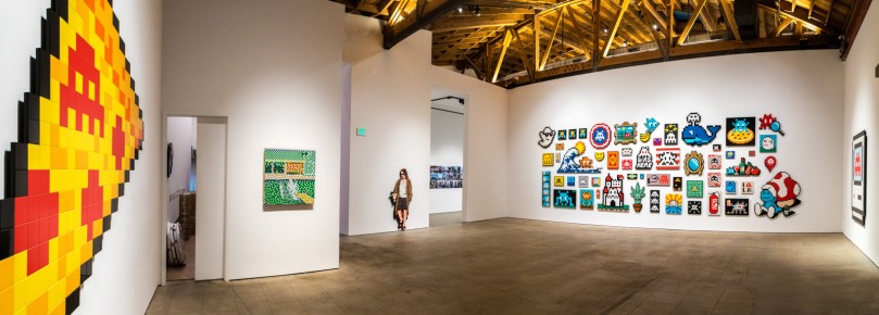 "Into the white cube" exposition de Invader à la galerie Over The Influence - Los Angeles - du 18 novembre au 22 décembre 2018