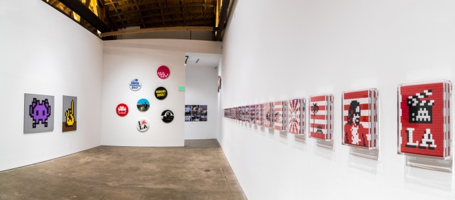 "Into the white cube" exposition de Invader à la galerie Over The Influence - Los Angeles - du 18 novembre au 22 décembre 2018