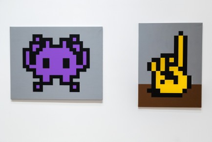 "Into the white cube" exposition de Invader à la galerie Over The Influence - Los Angeles - du 18 novembre au 22 décembre 2018