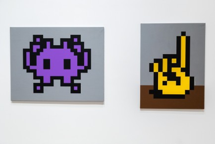 "Into the white cube" exposition de Invader à la galerie Over The Influence  - Los Angeles - du 18 novembre au 22 décembre 2018