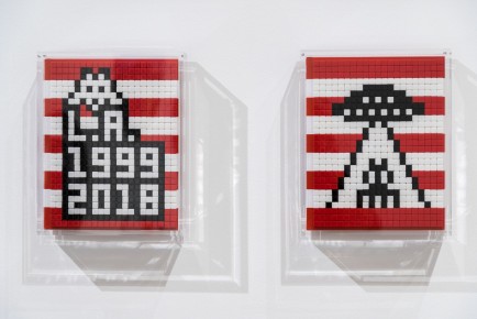 "Into the white cube" exposition de Invader à la galerie Over The Influence - Los Angeles - du 18 novembre au 22 décembre 2018
