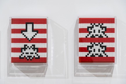 "Into the white cube" exposition de Invader à la galerie Over The Influence - Los Angeles - du 18 novembre au 22 décembre 2018