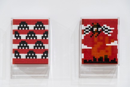 "Into the white cube" exposition de Invader à la galerie Over The Influence - Los Angeles - du 18 novembre au 22 décembre 2018