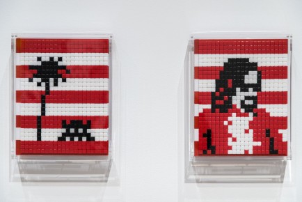 "Into the white cube" exposition de Invader à la galerie Over The Influence - Los Angeles - du 18 novembre au 22 décembre 2018