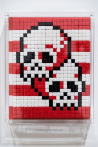 "Into the white cube" exposition de Invader à la galerie Over The Influence - Los Angeles - du 18 novembre au 22 décembre 2018