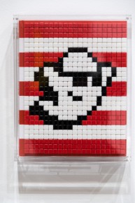 "Into the white cube" exposition de Invader à la galerie Over The Influence - Los Angeles - du 18 novembre au 22 décembre 2018