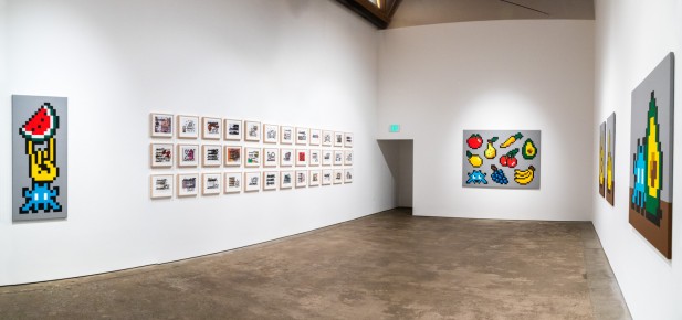 "Into the white cube" exposition de Invader à la galerie Over The Influence - Los Angeles - du 18 novembre au 22 décembre 2018