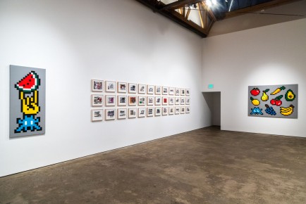 "Into the white cube" exposition de Invader à la galerie Over The Influence  - Los Angeles - du 18 novembre au 22 décembre 2018