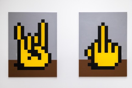 "Into the white cube" exposition de Invader à la galerie Over The Influence  - Los Angeles - du 18 novembre au 22 décembre 2018