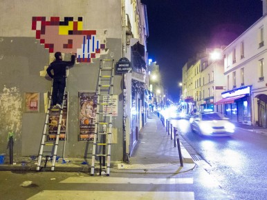 PA-1039 - La panthère rose - Quartier Léon Blum - Folie-Régnault 11è - Session de réactivation par la "Reactivation Team" après son vol la veille ou l'avant veille des attentats du 13 novembre 2015 /// 50 pts
