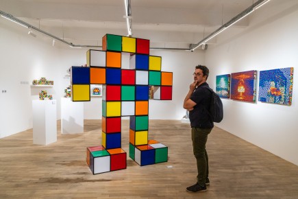 "Invader Rubikcubiste" exposition d'Invader au MIMA de Bruxelles du 24 juin 2022 au 8 janvier 2023