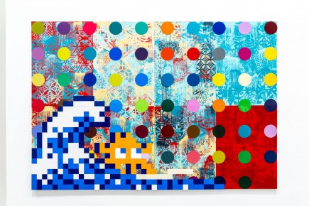 "Triple Trouble" exposition de Invader, Shepard Fairey et Damien Hirst à la Newport Street Gallery du 10 octobre 2025 au 29 mars 2026