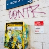 Pochoirs de C215 sur les murs de Vitry-sur-Seine