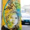 Pochoirs de C215 sur les murs de Vitry-sur-Seine