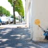 Pochoirs de C215 sur les murs de Vitry-sur-Seine