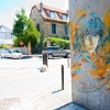 Pochoirs de C215 sur les murs de Vitry-sur-Seine