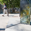 Pochoirs de C215 sur les murs de Vitry-sur-Seine