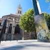 Pochoirs de C215 sur les murs de Vitry-sur-Seine