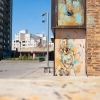 Pochoirs de C215 sur les murs de Vitry-sur-Seine