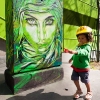 Pochoirs de C215 sur les murs de Paris