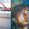 Pochoirs de C215 sur les murs de Paris