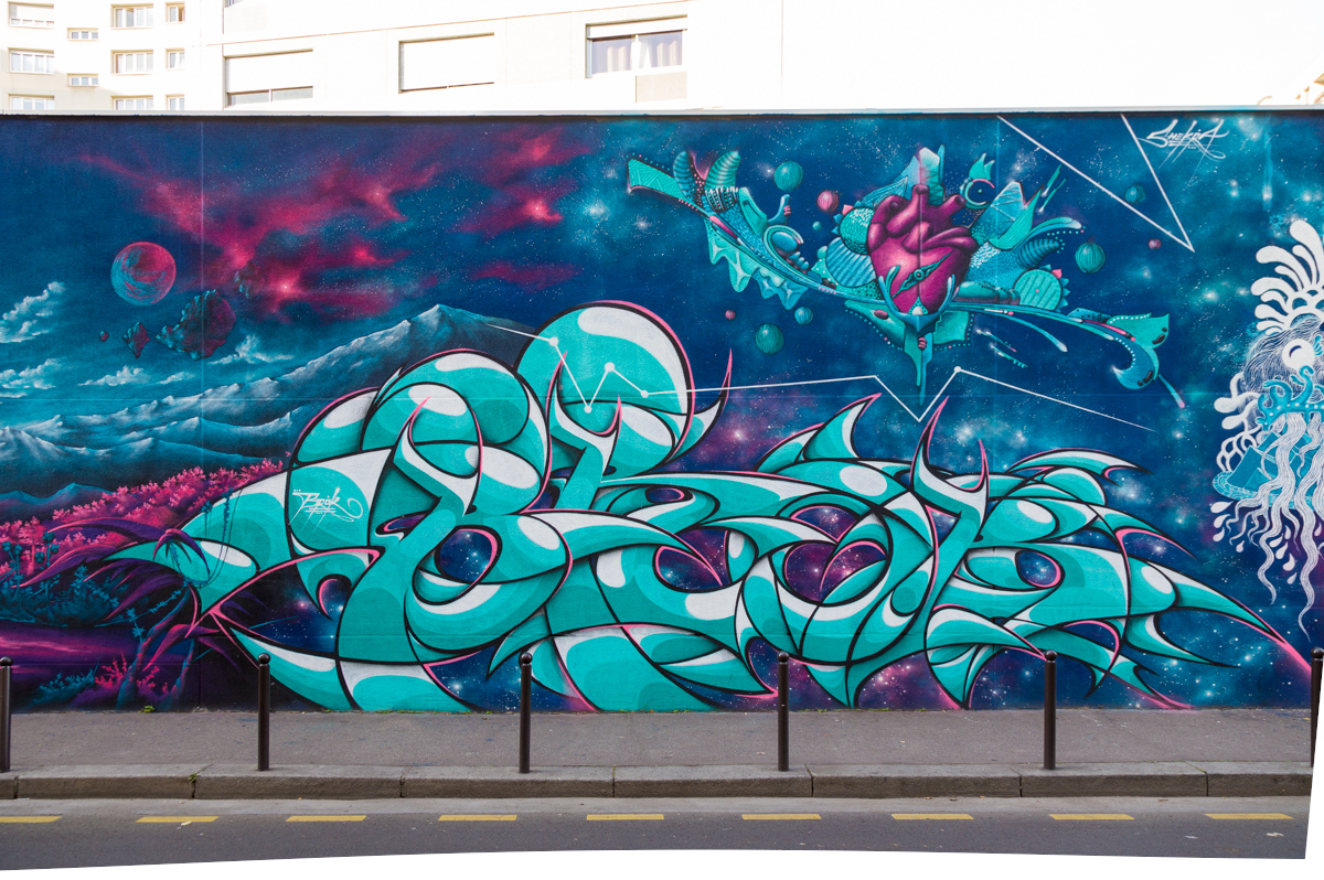 Fresque rue des Maronites, Paris 20è - Novembre 2014