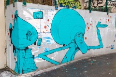 Graffitis sur les murs de Paris