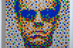 "Invader Rubikcubiste" exposition d'Invader au MIMA de Bruxelles
