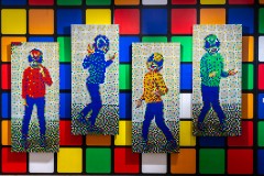 "Invader Rubikcubiste" exposition d'Invader au MIMA de Bruxelles