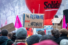 Manifestations contre la nouvelle réforme des retraites.