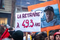 Manifestations contre la nouvelle réforme des retraites.