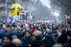 Manifestations contre la nouvelle réforme des retraites.