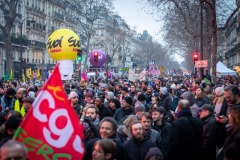 Manifestations contre la nouvelle réforme des retraites.