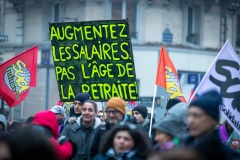 Manifestations contre la nouvelle réforme des retraites.