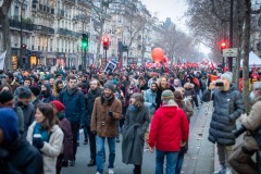 Manifestations contre la nouvelle réforme des retraites.