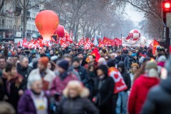 Manifestations contre la nouvelle réforme des retraites.