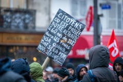 Manifestations contre la nouvelle réforme des retraites.