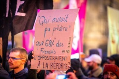 Manifestations contre la nouvelle réforme des retraites.