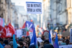 Manifestations contre la nouvelle réforme des retraites.