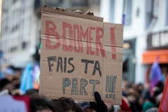 Manifestations contre la nouvelle réforme des retraites.