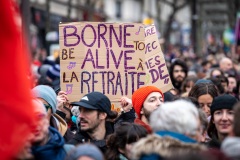 Manifestations contre la nouvelle réforme des retraites.