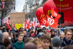 Manifestations contre la nouvelle réforme des retraites.