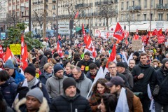 Manifestations contre la nouvelle réforme des retraites.